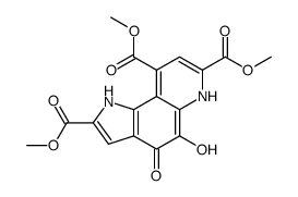 1H-Pyrrolo[2,3-f]quinoline-2,7,9-tricarboxylic acid, 4,5-dihydroxy-, 2,7,9-trimethyl ester 结构式