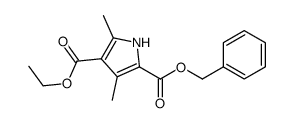 2-苄基-3,5-二甲基-1H-吡咯-2,4-二羧酸-4-乙酯 结构式