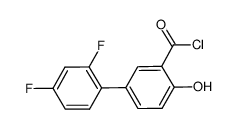 2',4'-二氟-4-羟基-[1,1'-联苯]-3-甲酰氯 结构式