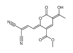 3-乙酰基-3',3'-二氰基-5-甲氧羰基占吨酮 结构式