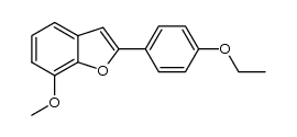 7-甲氧基-2-(4-乙氧基苯基)苯并呋喃 结构式