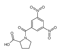 1-(3,5-二硝基苯甲酰基)-DL-脯氨酸 结构式