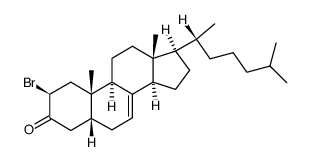 2β-溴-5β-胆甾-7-烯-3-酮 结构式