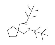 (cyclopentane-1,1-diylbis(methylene))bis(oxy)bis(tert-butyldimethylsilane) 结构式
