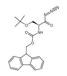 (S)-(9H-fluoren-9-yl)methyl (1-azido-3-(tert-butoxy)-1-oxopropan-2-yl)carbamate 结构式
