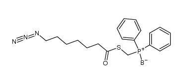 ((((7-azidoheptanoyl)thio)methyl)diphenylphosphonio)trihydroborate 结构式