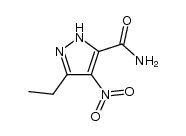 5-乙基-4-硝基-1H-吡唑-3-甲酰胺 结构式