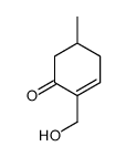 2-(hydroxymethyl)-5-methylcyclohex-2-en-1-one 结构式