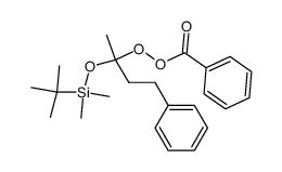 2-((tert-butyldimethylsilyl)oxy)-4-phenylbutan-2-yl benzoperoxoate 结构式