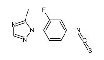 1-(2-氟-4-异硫氰酸根合苯基)-5-甲基-1H-1,2,4-三唑 结构式