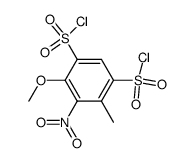 5-甲氧基-6-硝基甲苯-2,4-二磺酰氯 结构式