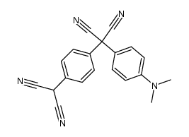 α-[4-(N,N-二甲氨基苯基)]-对苯二丙二腈 结构式