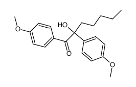 2-羟基-1,2-双(4-甲氧基苯基)庚-1-酮 结构式