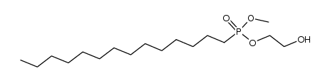 O-Methyl-O-β-hydroxyaethyl-tetradecylphosphonat 结构式