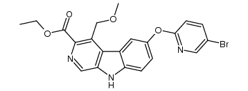 6-(5-溴-2-吡啶氧基)-4-甲氧基甲基-β-咔啉-3-羧酸乙酯 结构式