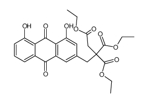 1,8-Dihydroxy-3-[2,2,3-tris(ethoxycarbonyl)propyl]-9,10-anthraquinone 结构式