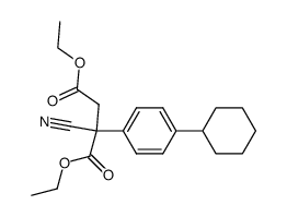 2-氰基-2-(4-环己基苯基)琥珀酸二乙酯 结构式