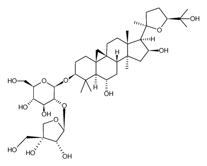 环西伯利亚奇素3-O-[β-D-呋喃芹糖基(1->2)]-β-D-吡喃葡萄糖苷 结构式