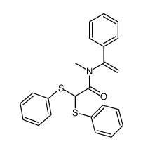 N-methyl-N-(1-phenylvinyl)-2,2-bis(phenylsulfanyl)acetamide 结构式