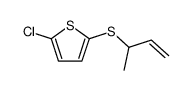 5-Chloro-2-thiophenyl-(1-methyl-2-butenyl) Sulfide 结构式