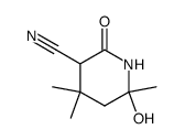 6-hydroxy-4,4,6-trimethyl-2-oxo-piperidine-3-carbonitrile 结构式