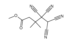 methyl 3,3-dimethyl-4,4,5,5-tetracyanopentanoate 结构式