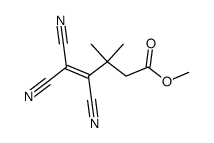 methyl 3,3-dimethyl-4,5,5-tricyano-4-pentenoate 结构式