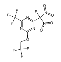 2-(fluorodinitromethyl)-4-(2,2,2-trifluoroethoxy)-6-(trifluoromethyl)-1,3,5-triazine 结构式