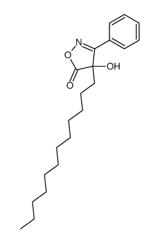 4-十二烷基-4-羟基-3-苯基异恶唑啉-5-酮 结构式