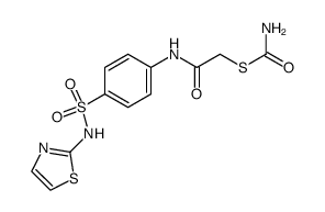 carbamoylmercapto-acetic acid-(4-thiazol-2-ylsulfamoyl-anilide) 结构式