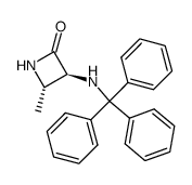(3S,trans)-4-甲基-3-三苯甲基氨基-2-氮杂环丁酮 结构式