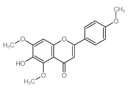 6-羟基-4',5,7-三甲氧基黄酮 结构式