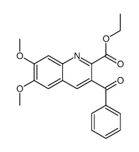 3-benzoyl-6,7-dimethoxy-quinoline-2-carboxylic acid ethyl ester 结构式
