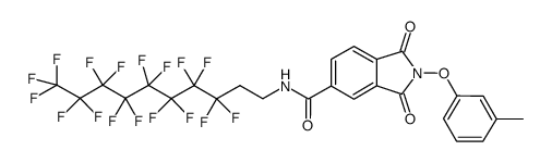 N-(3,3,4,4,5,5,6,6,7,7,8,8,9,9,10,10,10-十七氟癸基)-1,3-二氧代-2-(间甲苯氧基)异吲哚啉-5-甲酰胺 结构式