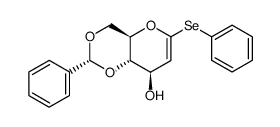 phenyl 4,6-O-benzylidene-1,2-dideoxy-1-seleno-D-arabino-hex-1-enitol 结构式