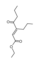 (E)-ethyl 4-oxo-3-propyl-2-hepten-1-oate 结构式