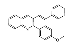 2-(4-甲氧基苯基)-3-苯乙烯基喹啉 结构式