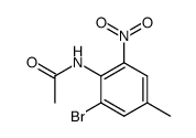 乙酸-(2-溴-4-甲基-6-硝基苯胺)酯 结构式
