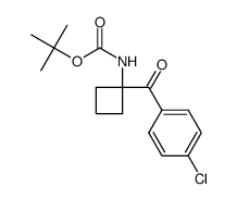 1-(4-氯苯甲酰基)环丁基氨基甲酸叔丁酯 结构式