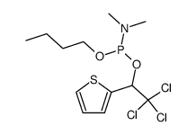 butyl (2,2,2-trichloro-1-(thiophen-2-yl)ethyl) dimethylphosphoramidite 结构式