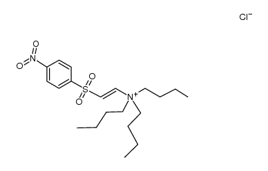 (E)-N,N-dibutyl-N-(2-((4-nitrophenyl)sulfonyl)vinyl)butan-1-aminium chloride 结构式