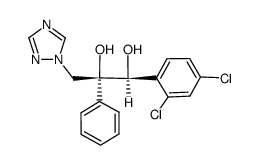 (1S,2R)-1-(2,4-dichlorophenyl)-2-phenyl-3-(1H-1,2,4-triazol-1-yl)propane-1,2-diol 结构式