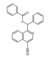 苯甲酸(4-氰基异喹啉-1-基)(苯基)甲酯 结构式