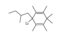 (2,3,4,4,5,6-hexamethyl-1-(2-methylbutyl)cyclohexa-2,5-dien-1-yl)lithium 结构式