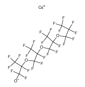 cesium 1,1,2,3,3,3-hexafluoro-2-(1,1,2,3,3,3-hexafluoro-2-(1,1,2,3,3,3-hexafluoro-2-(perfluoropropoxy)propoxy)propoxy)propan-1-olate 结构式
