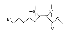 (Z)-methyl 8-bromo-2,3-bis(trimethylstannyl)oct-2-enoate 结构式