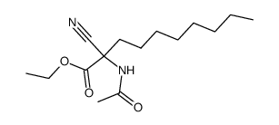 2-acetylamino-2-cyano-decanoic acid ethyl ester 结构式