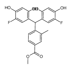 4-[双(5-氟-2,4-二羟基苯基)甲基]-3-甲基苯甲酸甲酯 结构式