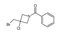N-苯甲酰基-3-(溴甲基)-3-氯氮杂环丁烷 结构式