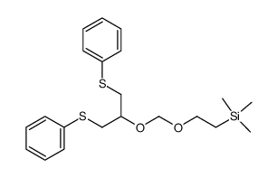 (2-(((1,3-bis(phenylthio)propan-2-yl)oxy)methoxy)ethyl)trimethylsilane 结构式